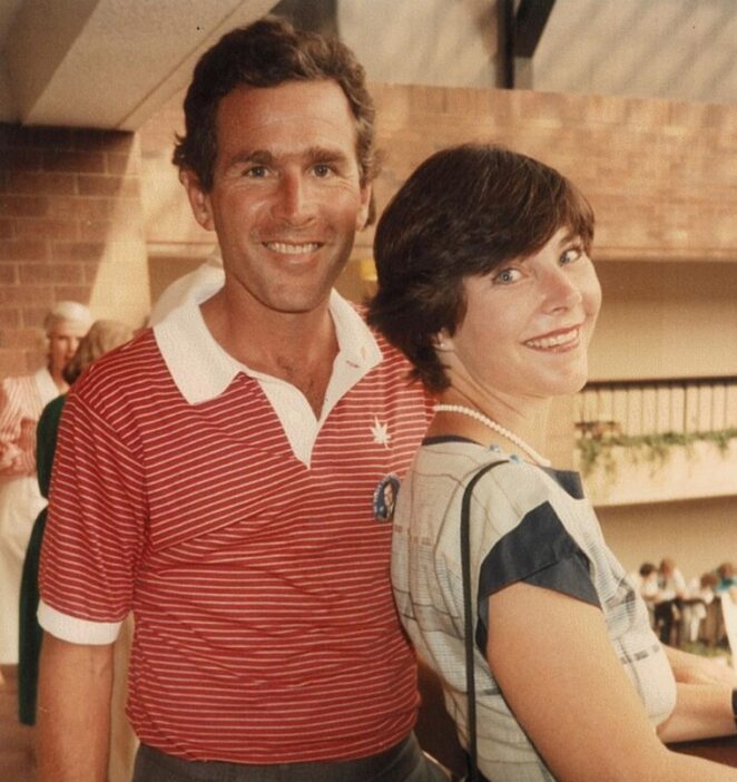 George W Bush and his wife