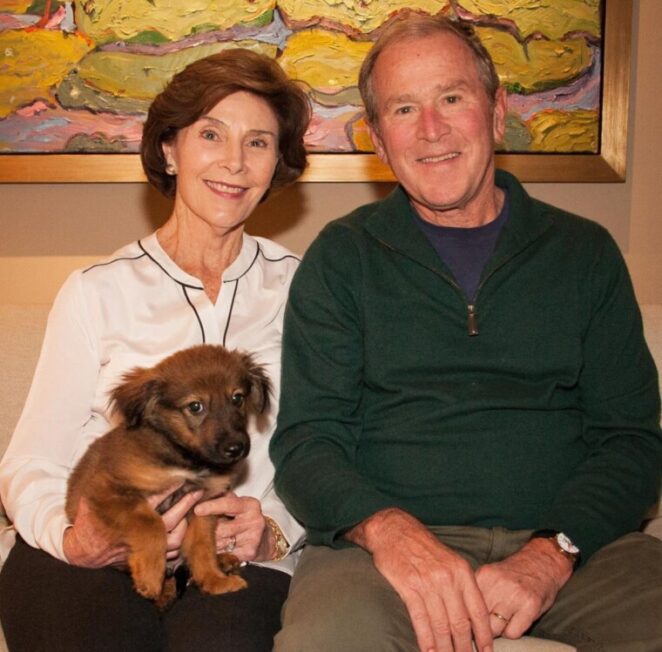 George W Bush and wife